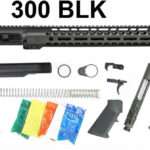 ghost firearms rifle build kit 16" 300 blackout barrel w/ 14" m lok rail tungsten gray