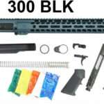 ghost firearms rifle build kit 16" 300 blackout barrel w/ 14" m lok rail blue titanium
