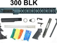 ghost firearms rifle build kit 16" 300 blackout barrel w/ 14" m lok rail blue titanium