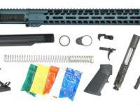 ghost firearms rifle build kit 16" 5.56 barrel w/ 14" m lok rail blue titanium